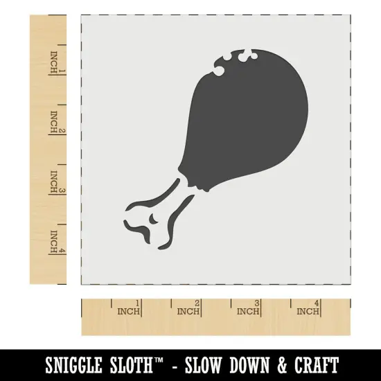 Chicken Drumstick Meat Food Wall Cookie DIY Craft Reusable Stencil {6}