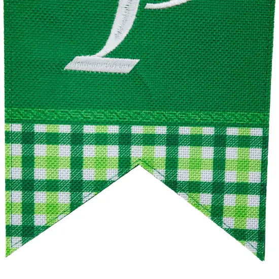 Northlight 7.5' Plaid "St. Patrick's" Swallowtail Flag Wall Banner Green {7}