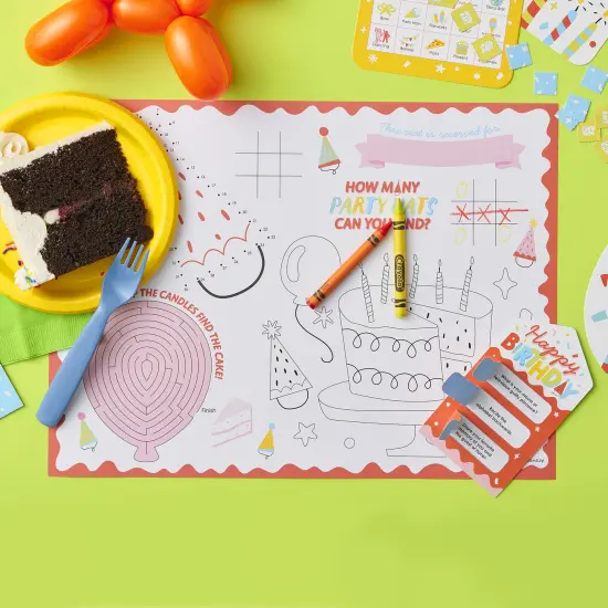 Big Dot of Happiness Party Time - Paper Happy Birthday Party Coloring Sheets - Activity Placemats - Set of 16 {3}