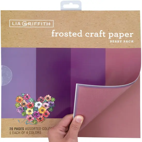 Lia Griffith Frosted Craft Tissue Paper 12"X12" 20/Pkg-Berry-Purples {5}