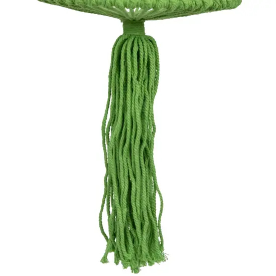 Northlight 43" Green Lattice Pattern Macrame Hanging Planter Holder {5}