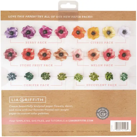 Lia Griffith Frosted Craft Tissue Paper 12"X12" 20/Pkg-Berry-Purples {2}
