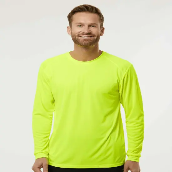 Paragon&reg; Long Sleeve Crew Neck Performance T-Shirt Safety green {1}
