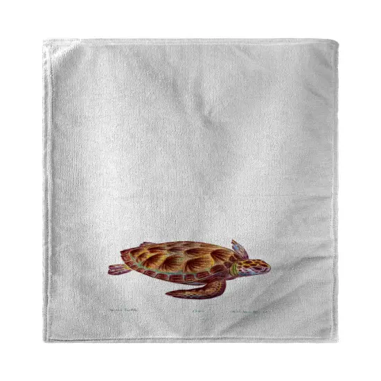 Betsy Drake Green Sea Turtle Kitchen Towel {1}