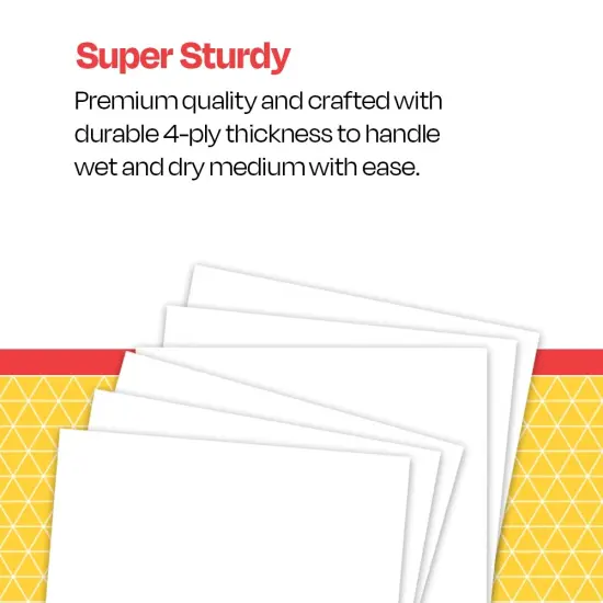 School Smart Railroad Board, 22 x 28 Inches, 4-Ply, White, Pack of 100 {5}