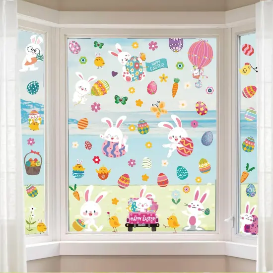 Easter Window Clings Decorations for Glass Window Stickers Decal {3}