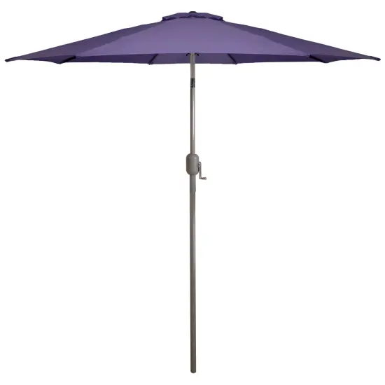 Northlight 9ft Outdoor Patio Market Umbrella with Hand Crank and Tilt - Purple {1}