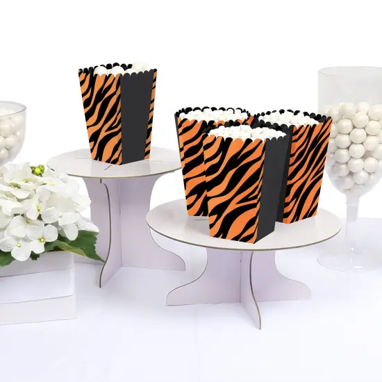 Big Dot of Happiness Tiger Print - Jungle Party Favor Popcorn Treat Boxes - Set of 12 {4}