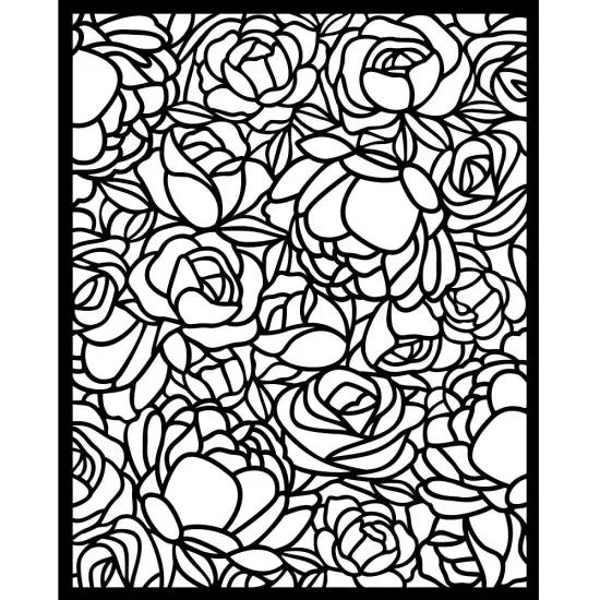 Stamperia Stencil 7.87"X9.84"-Romance Forever Rose Pattern {1}