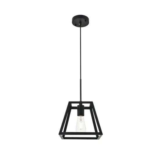 Resolute 1 light black Pendant {4}