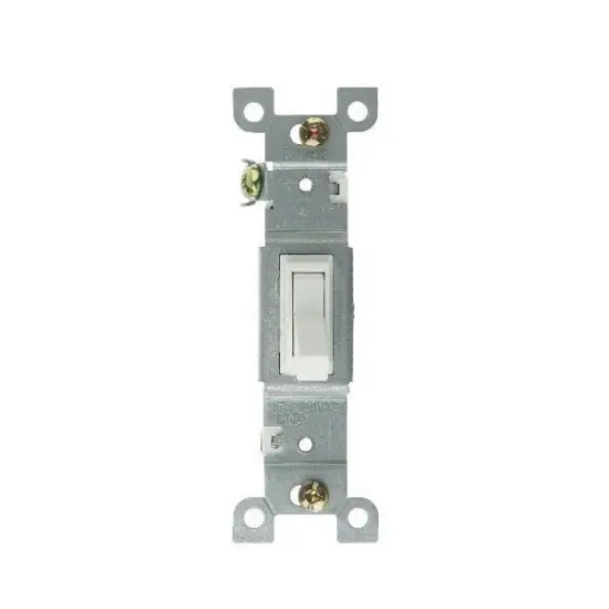 SUNLITE WHITE ON/OFF SWITCH GROUNDED E505 Boxed White {1}