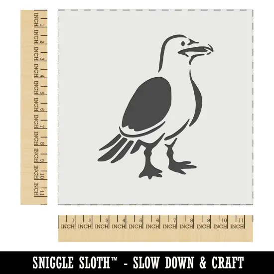 Standing Seagull Bird Wall Cookie DIY Craft Reusable Stencil {1}