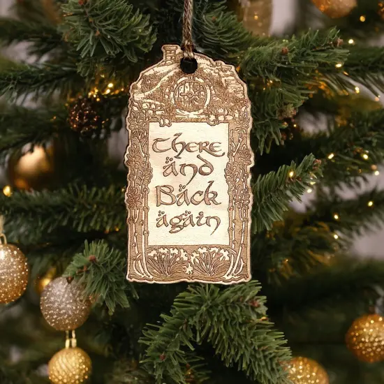 Ornament - There and Back Again - Raw Wood 2x4in {6}