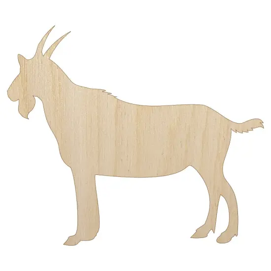 Goat Solid Unfinished Wood Shape Piece Cutout for DIY Craft Projects {1}