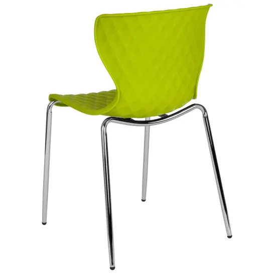 Emma and Oliver Contemporary Design Accent Dining Plastic Stack Chair Citrus Green {4}