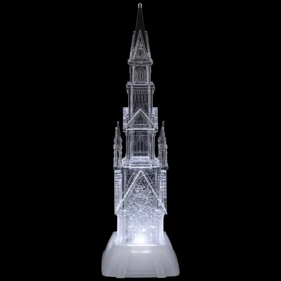 Northlight LED Lighted Castle Acrylic Christmas Decoration - 17.5" Clear {6}