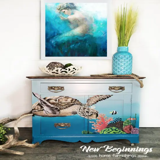 Into the Reef -Adorable Sea TurtleArt paper for Decoupage and Mixed Media {5}