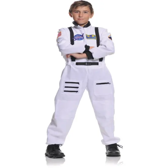 Child's NASA White Astronaut Space Flight Suit Costume {1}