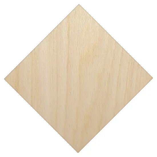 Diamond Shape Solid Unfinished Wood Shape Piece Cutout for DIY Craft Projects {1}