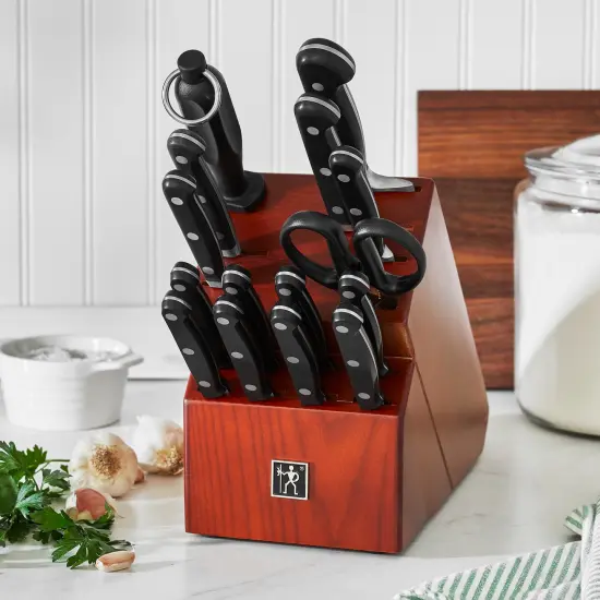 HENCKELS Classic Precision 16-Piece Kitchen Knife Set with Block, Chef Knife, Steak Knife Set {3}