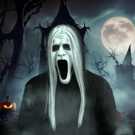 Hairy Screamer Adult Costume Mask {3}