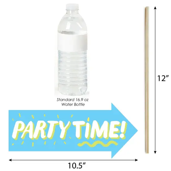 Big Dot of Happiness Funny Party Time - Happy Birthday Party Photo Booth Props Kit - 10 Piece {4}