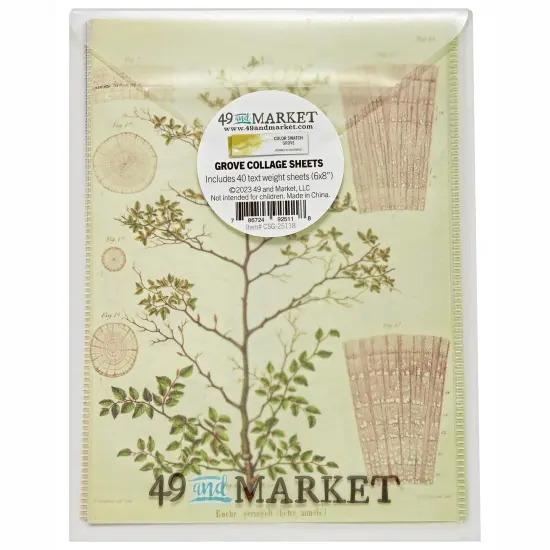 49 And Market Collage Sheets 6"x8" 40/Pkg-Color Swatch: Grove {1}
