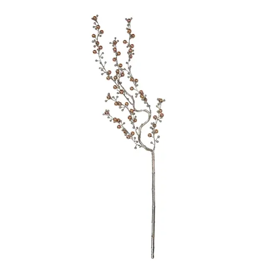 Select Artificials 36" Gold Juniper Rose Glittered Artificial Christmas Spray {1}