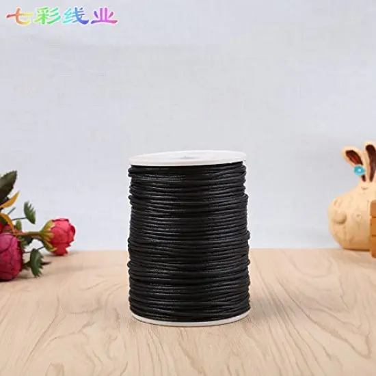 109 Yards 1.5 mm Nylon Cord Beading Satin String for Chinese Knotting Rattail Beading Macrame Friendship Bracelet Jewelry Making(Black) {3}