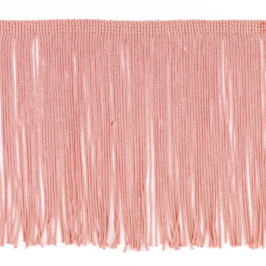5 Yards of 6" Chainette Fringe Trim, Polyester, Decorative, Versatile for Costumes Mauve {1}