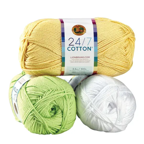 Lion Brand24/7 Cotton Lemon Yarn Pack Multi {1}