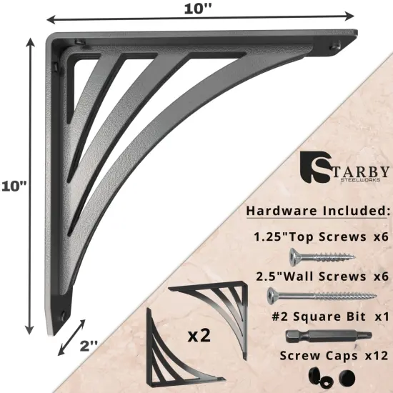 Starby Traditional Heavy Duty Steel Brackets {3}
