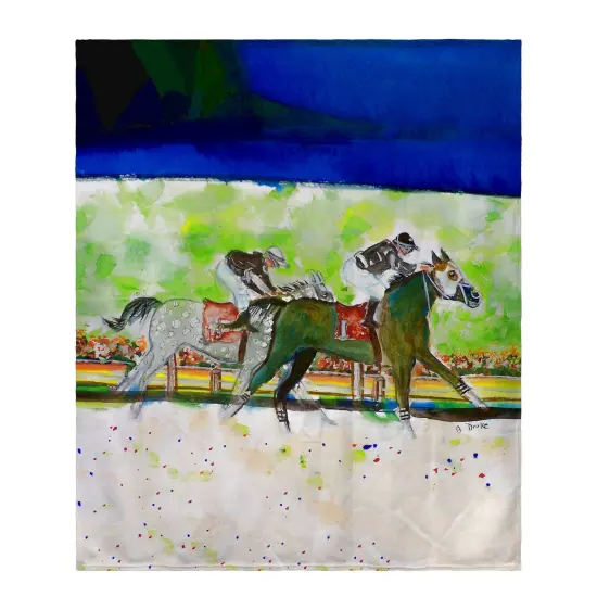 Betsy Drake Close Race Fleece Throw Multicolor {1}