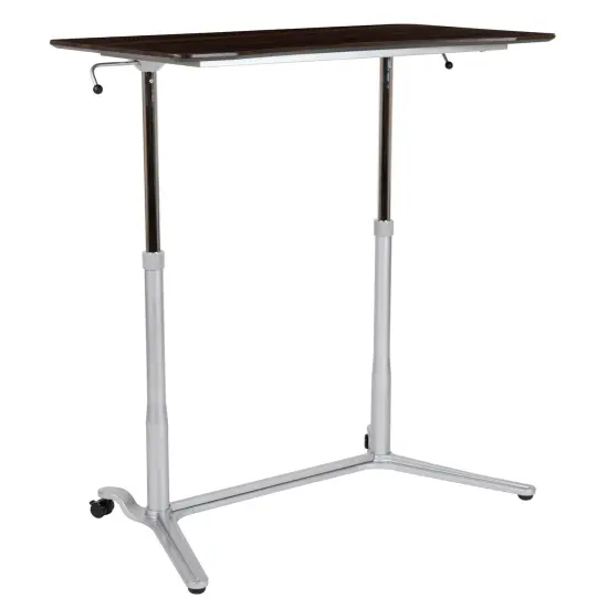Emma and Oliver Sit-Down, Stand-Up Ergonomic Computer Desk - Standing Desk Black {9}