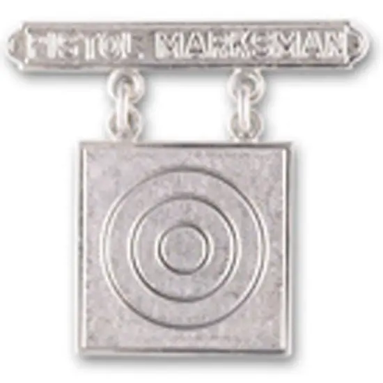 EagleEmblems P16372 BDG-USMC,Pistol,Marksman (LRG) (1.5'') {1}