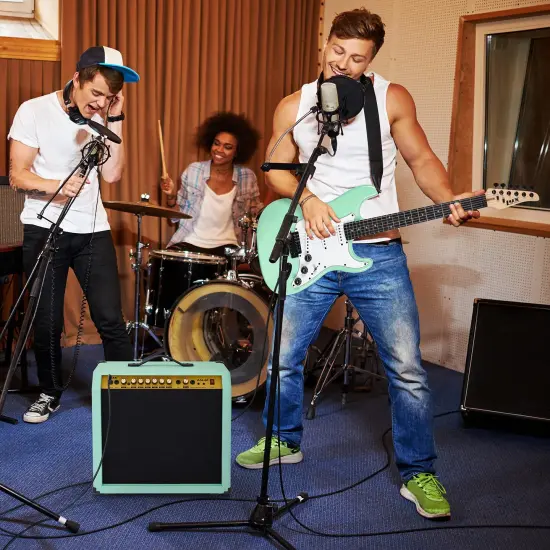 LyxPro Electric Guitar Amp, 60 Watt Portable Amplifier Green {6}