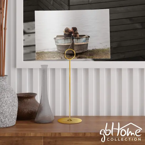 12 Pack, 8 Inches, Gold Place Card Holders, Picture Holders for Tables, Table Card Holders for Wedding Table Numbers, Table Number Stands, Table Sign Holders {6}