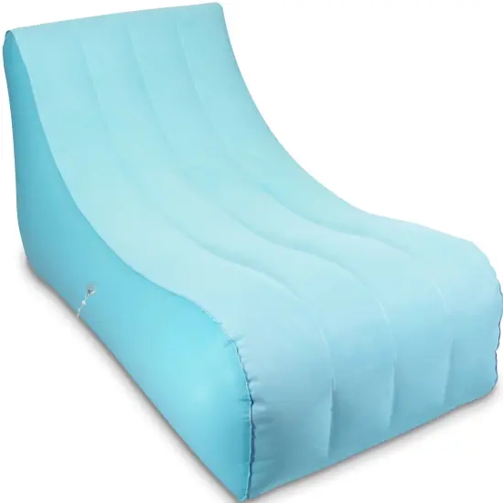 Swimline Cloud Oxford Fabric Inflatable Swimming Pool Chaise Lounger - 52" - Blue {1}