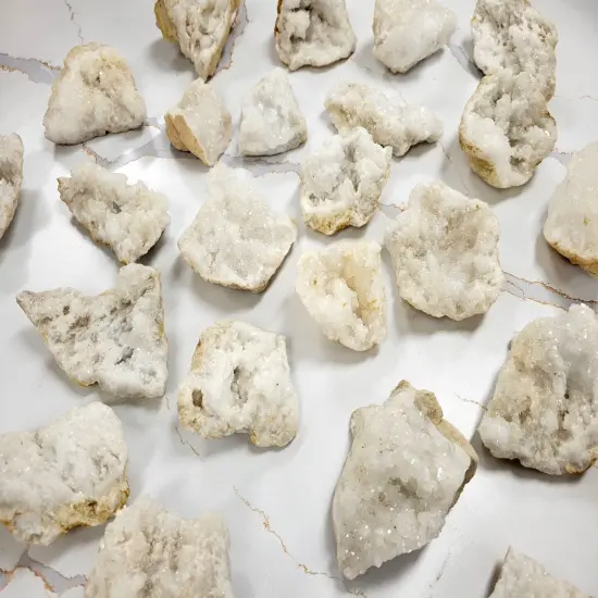 Moroccan Crystal Druzy Cluster Opened Half Geode {6}