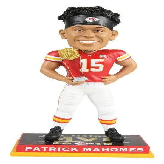 Kansas City Chiefs Patrick Mahomes #15 2018 MVP Award NFL Resin Bobblehead {1}