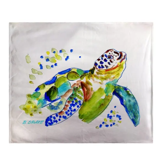 Betsy Drake Baby Sea Turtle Throw Multicolor {1}