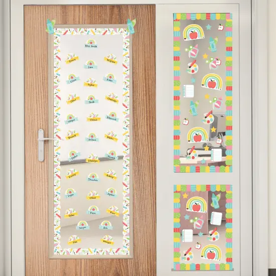 Big Dot of Happiness Cute and Colorful School School Bulletin Board Set Classroom Decoration Kit {6}