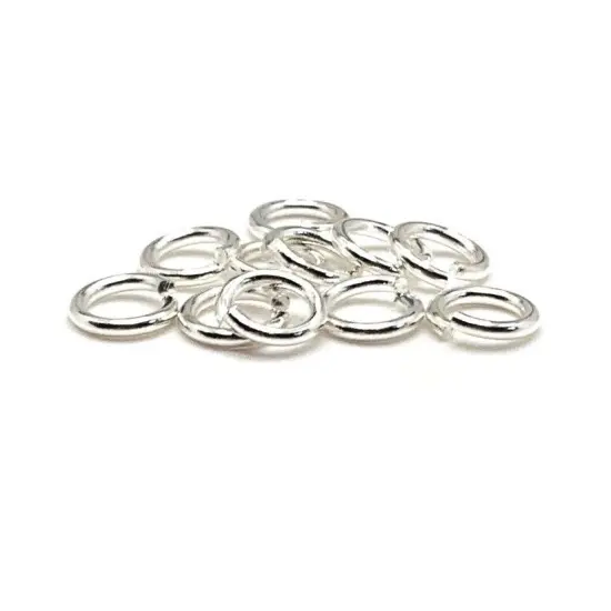 100, 500 or 1,000 Pieces: 6 mm Bright Silver Plated Open Jump Rings, 18g {1}