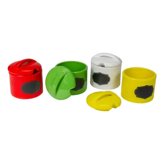 Avon 4 Piece Ceramic Multi Purpose Containers with Chalkboard Front {3}