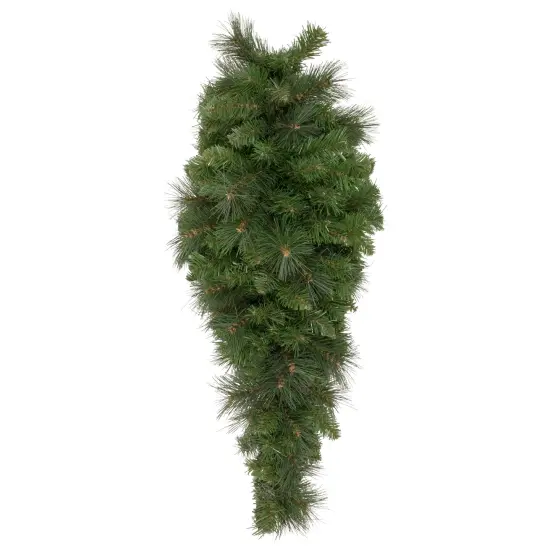 Northlight 32" Beaver Pine Artificial Christmas Teardrop Swag, Unlit Green {1}