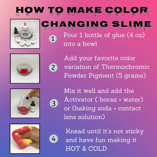 Color Changing Powder Pigment Thermochromic Temperature Heat Sensitive Red yellow 77&deg;f {4}