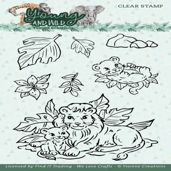 Find It Trading Yvonne Creations Clear Stamps-Lion, Young And Wild {1}