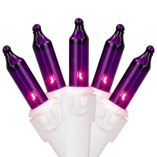 Northlight Mini Incandescent Christmas Lights - Purple - 7' White Wire - 35ct {1}