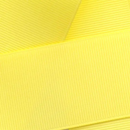 2.25" Grosgrain Ribbon Solid 640 Lemon 100 Yard {1}