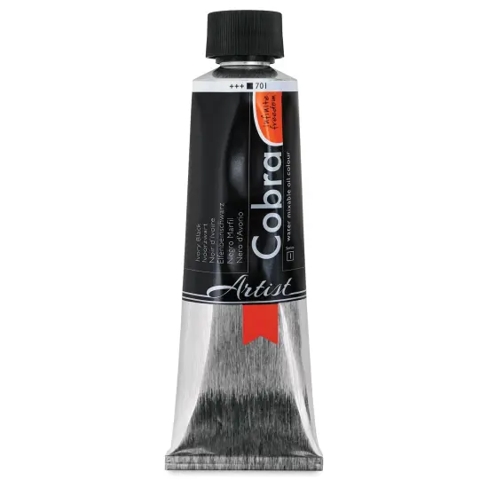 Cobra Artist Water Mixable Oil Paint - Ivory Black, 150 ml tube {1}
